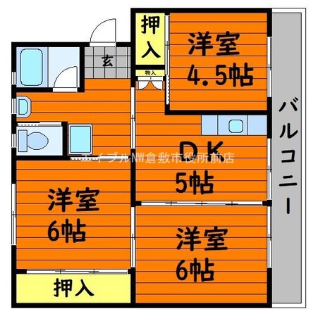 ビレッジハウス塩生　５号棟の物件間取画像